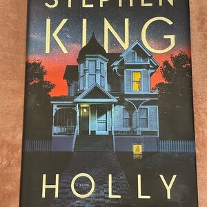 Stephen King 'Holly' Hardcover Book - Blue and Orange Cover